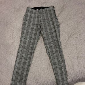 Grey plaid pants
